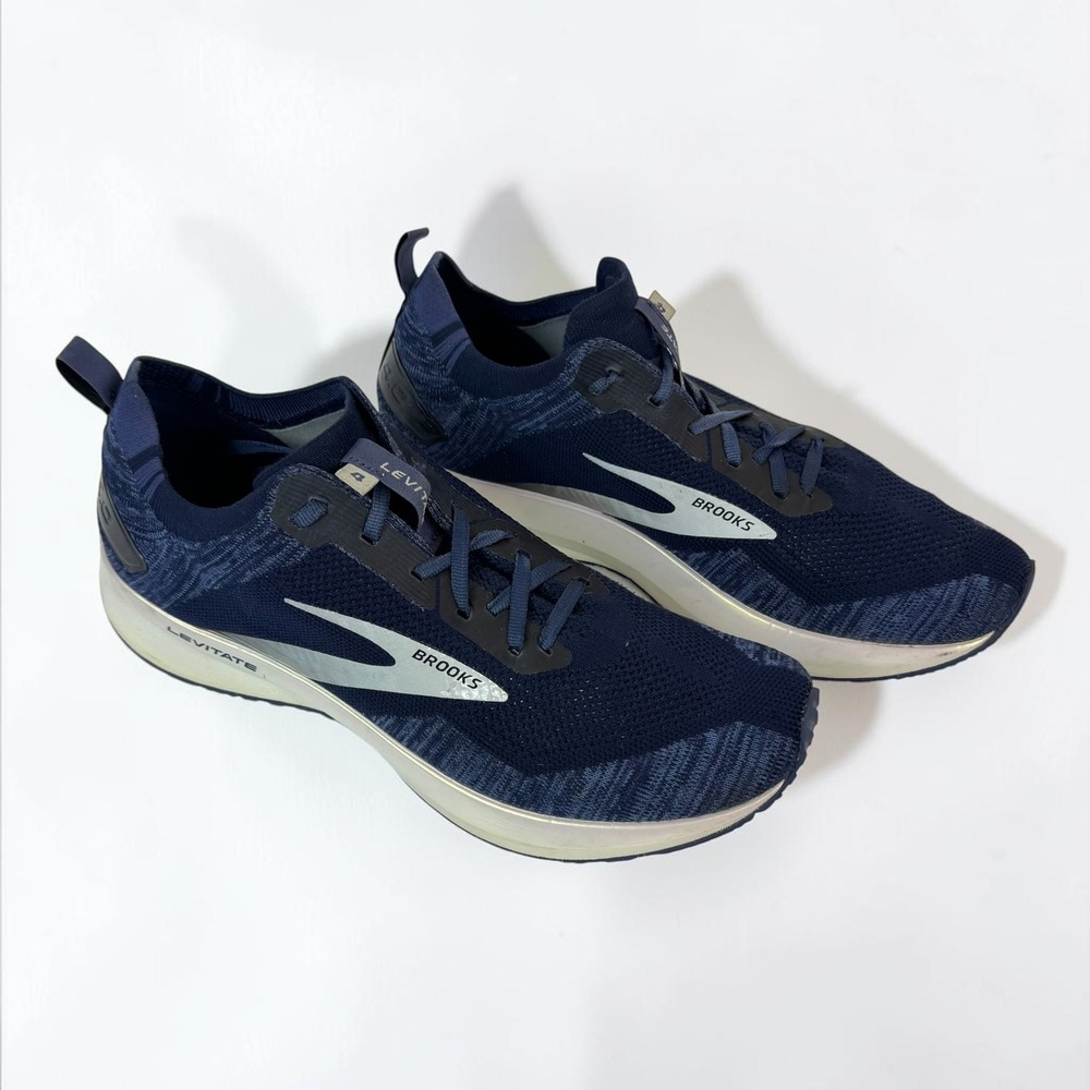 Brooks Levitate 4.0 Men's Navy Running Shoes Size 12 Excellent Energize Knit